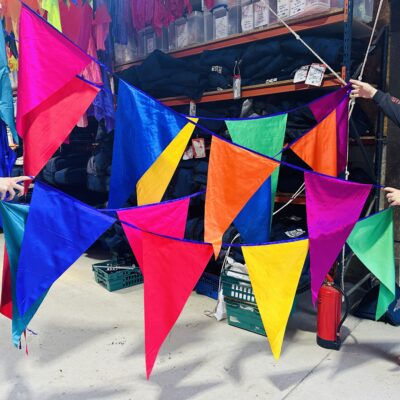 Oversized festival mix bunting