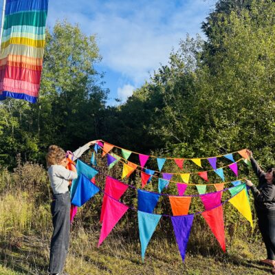 Oversized festival mix bunting