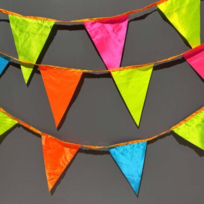 Neon Bunting in dayglow colours